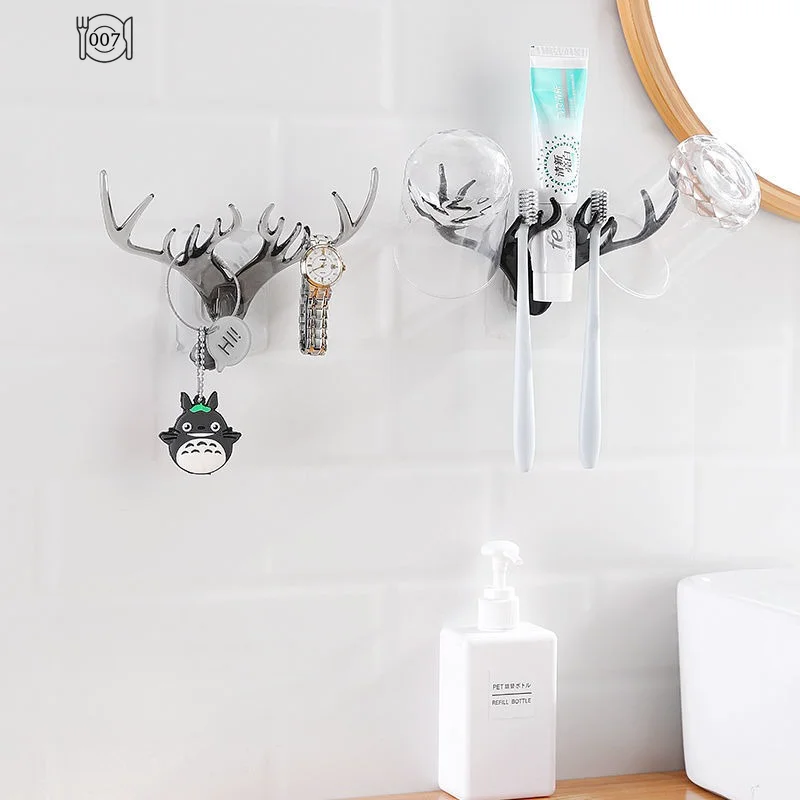 1 Pcs Creative Wall HangingJewelry Holder Key HolderNecklace Storage HolderVintage Deer Horns HangerCoat Rack Wall Decoration