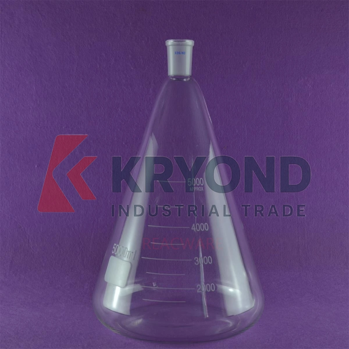 Matraz Erlenmeyer de vidrio de laboratorio, junta estándar 24/40, producto original