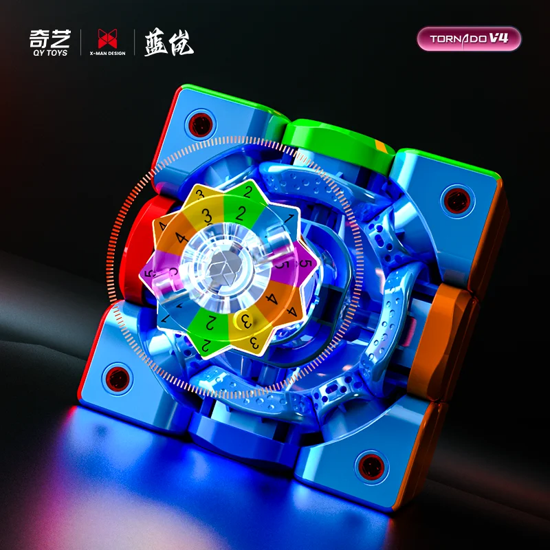 Limited Edition Cube Qiyi XMD Tornado V4 M 3x3x3 Cube QiYi X-Man Tornado V4M 3x3 Magnetic Magic Speed Cube Pioneer ปริศนาของเล่น