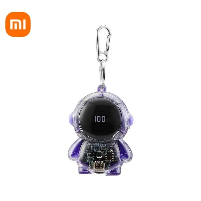 MIJIA 10000mAh Creative Mini Keychain Power Bank Digital Display Astronaut Power Emergency Pod Waterproof Ultra Light Camping