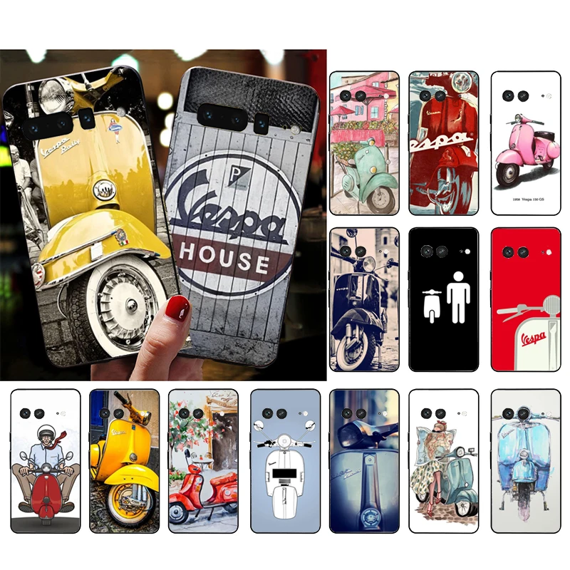 Vespa Scooter Phone Case for Google Pixel 9 Pro XL 8 7 6 Pro Pixel 8A 7A 6A 4A 3A 3XL Pixel 8 7 6 5 4