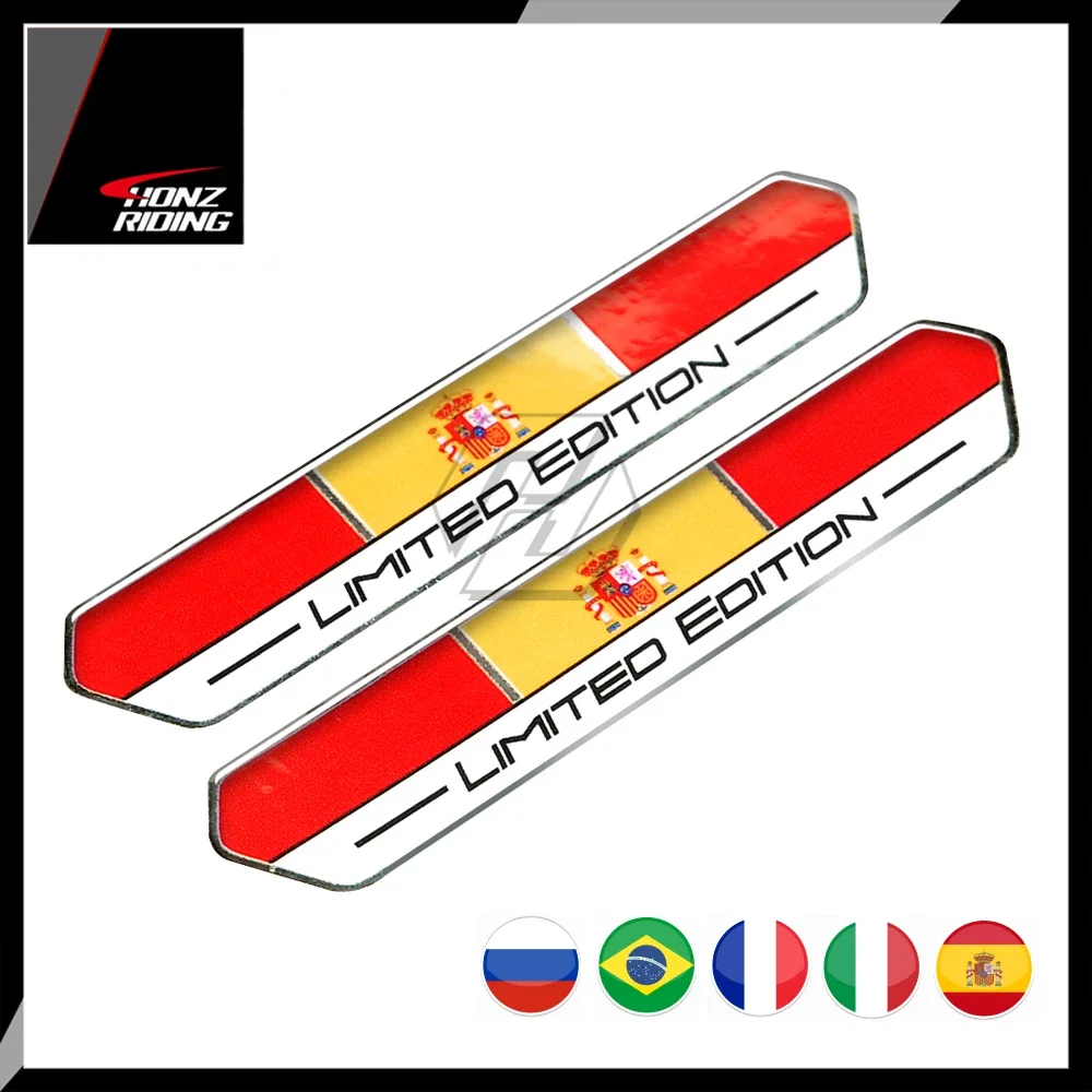 

Spain Italy France Russia Flag Limited Edition Sticker for Aprilia Ducati MONSTER Benelli for Vespa Decals