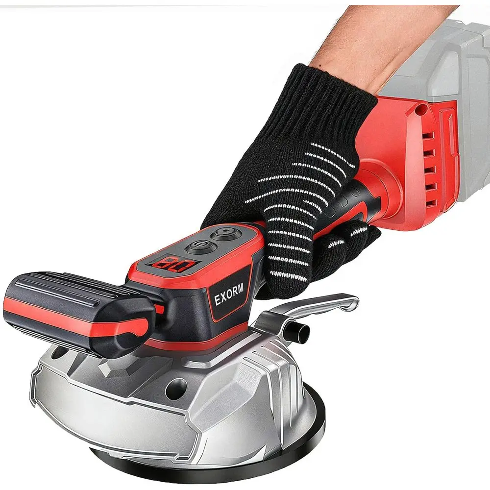 

Вибрационный выравниватель Hineor, 18В, аккумуляторный, портативный инструмент для укладки плитки с 8 регулируемыми насадками, присоской, цифровым дисплеем для плитки