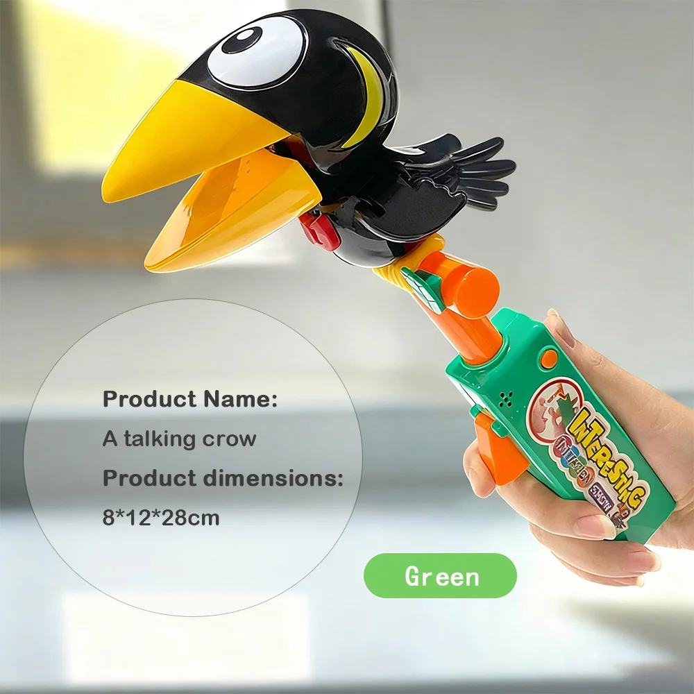 Giocattolo di corvo parlante Registrazione vocale Ripeti che parlano Divertenti giocattoli animali per bambini Ragazze Ragazzi Regali