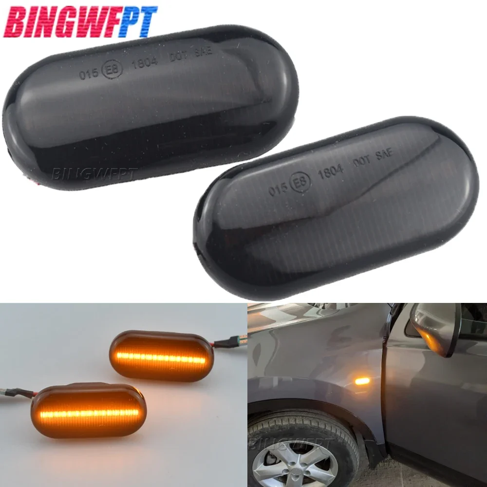 

2PCS Car Side Marker Light LED Turn Signal Light For Nissan Tiida C11 Note E11 NE11 Micra K12 NP300 Navara D40 Qashqai J10