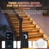 Intelligent Motion Sensor Stair Light Kit, Smart Bluetooth APP Remote Control, Dynamic & Constant Lighting for Indoor Staircase 4