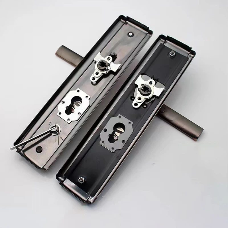 Imagem -03 - Anti-thief Multi-function Door Lock Handle Red Antique Copper Direção Ajustável Mortise Gate Handle Plate