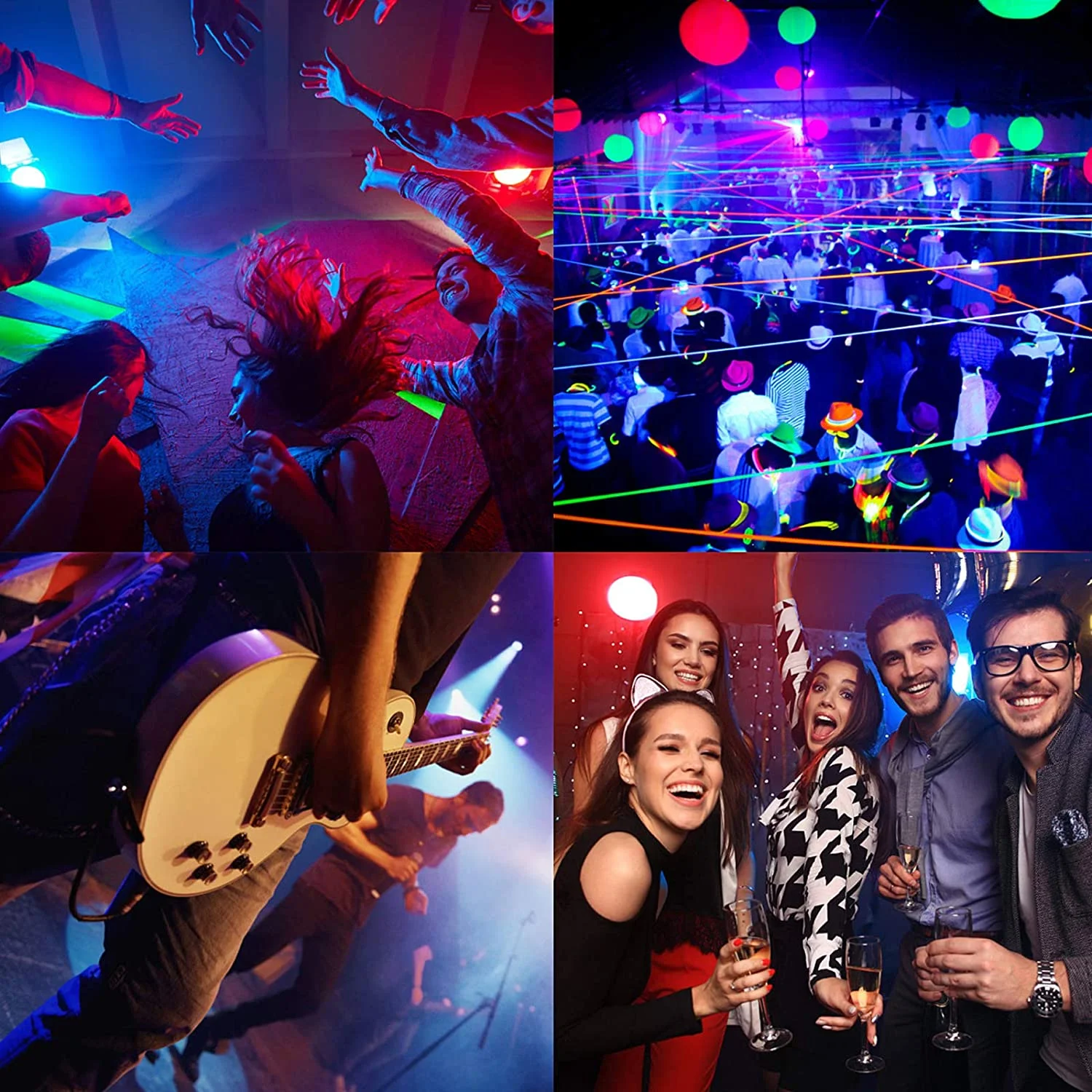 Lumières de Scène LED avec Télécommande, Commande Vocale, Console DMX, Contrôlable, Convient pour Bar Chang, 18 Par