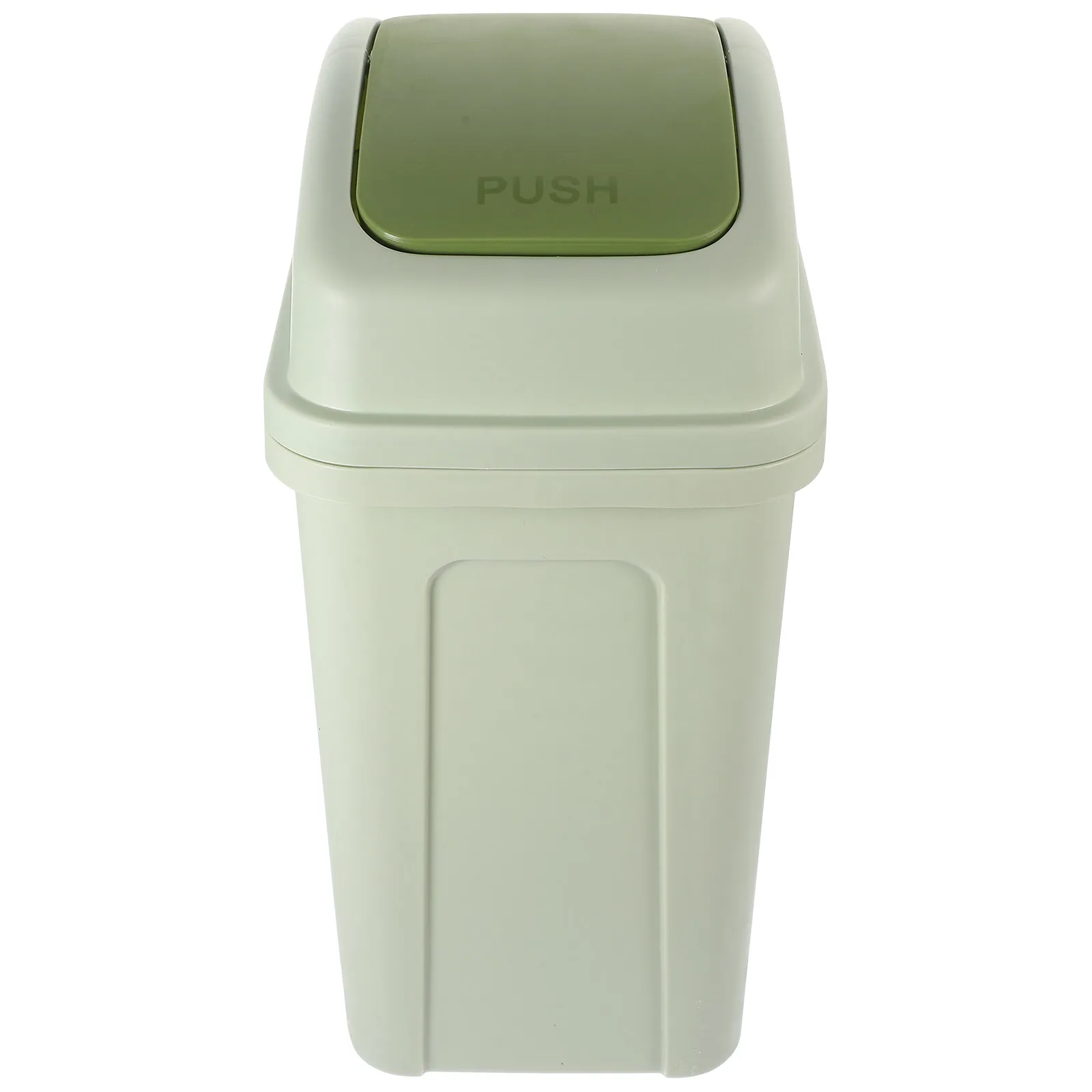 

Garbage Can for Bathroom Large Rocking Trash Dustbin Kitchen Wall-mounted with Lid Light Green Pp Trashcan Office
