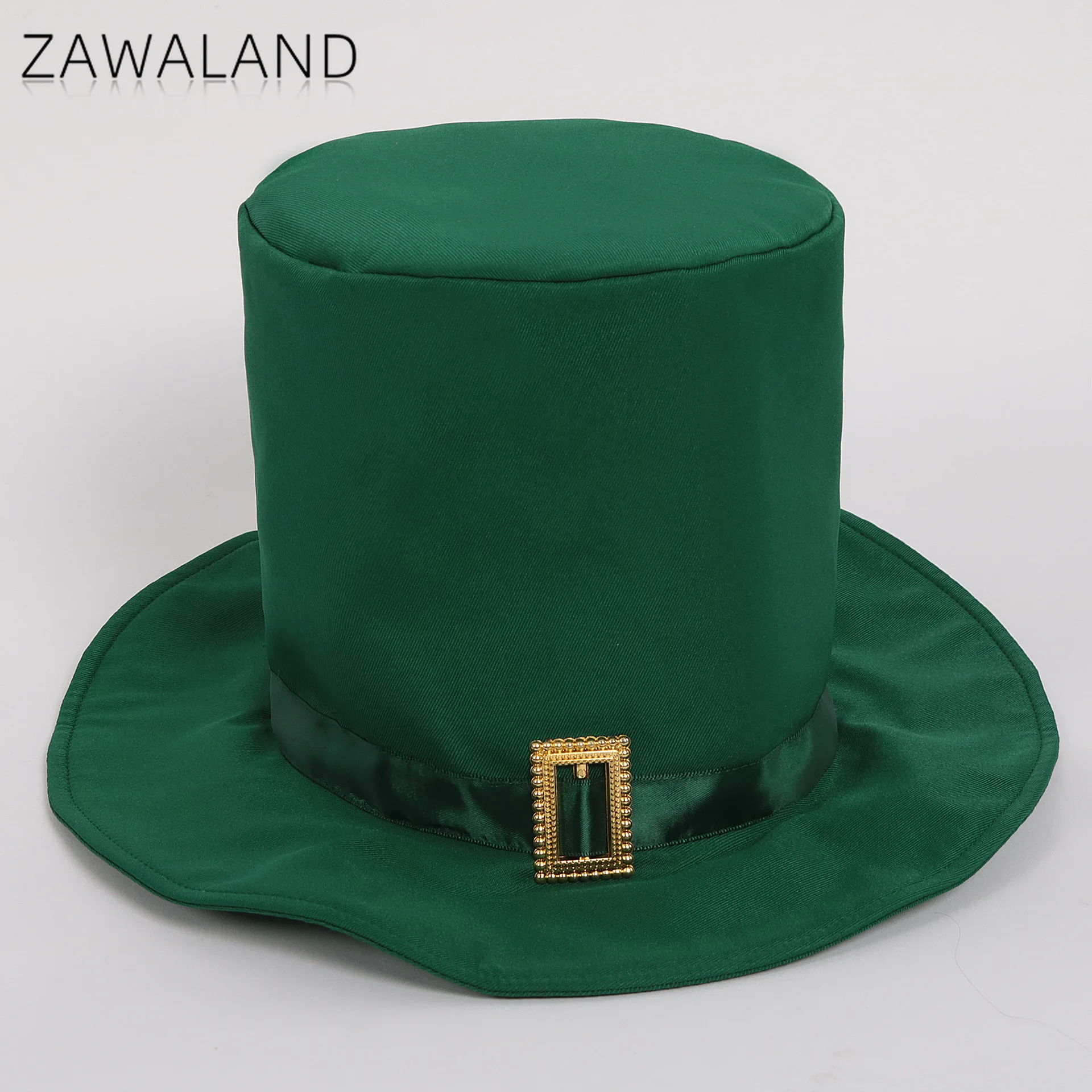 Donkergroene Slipjas St.Patrick's Day Goochelaar Cosplay Kostuum Voor Volwassen Dirigeerkleding Stage Performance Set Carnaval Hoge Hoed