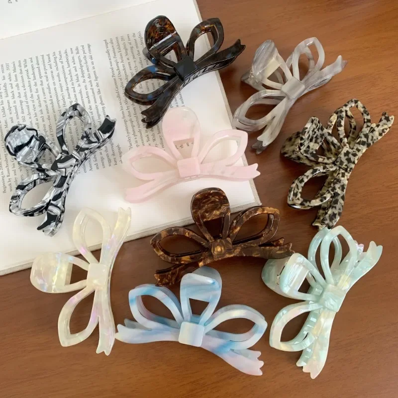 

Korean Bow Acetic Acid Grab clip French Style Temperament Simple Shark Clip Female 2024 Hair Accessories Headwear Hair Claws