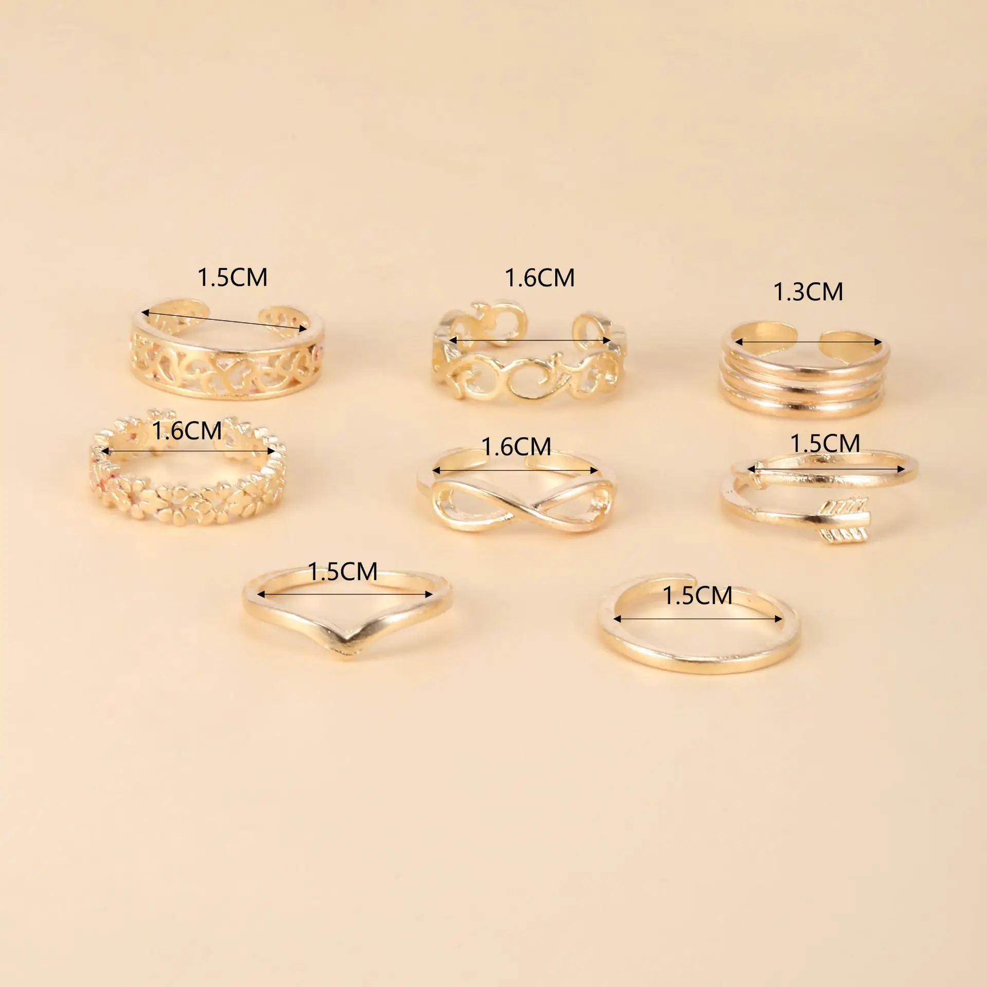 8Pcs Open Toe Rings for Women Foot Ring 2024 Summer Beach Sandals Toering Barefoot Jewlery anillo pie bague orteil femme mujer