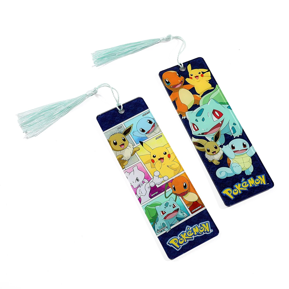 Pok é mon Cartoon Anime Pattern Acrylic Bookmark, Ideal Learning Stationery and Reading Supplies for Anime Fans Boys and Girls