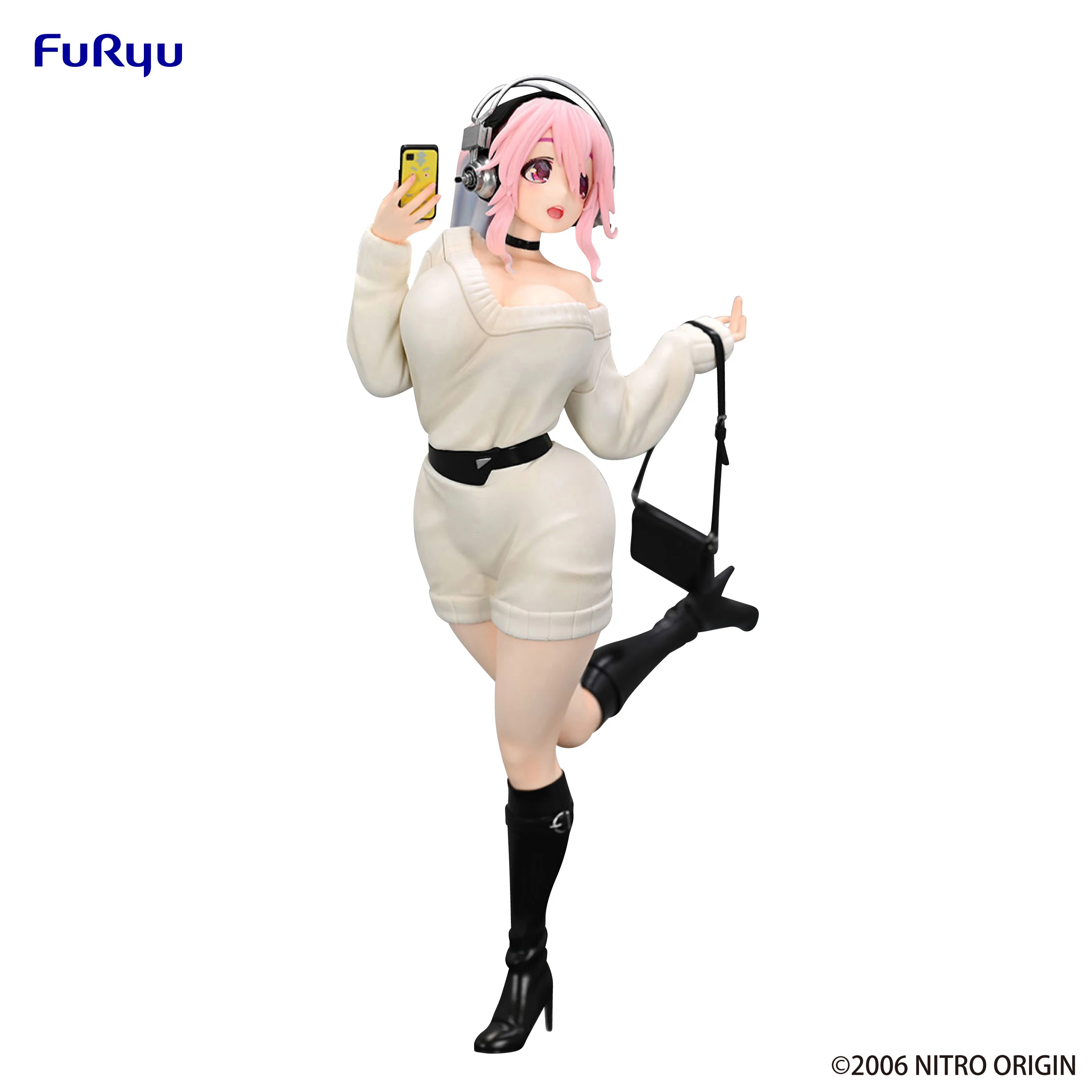 Genuine Original FuRyu SUPER SONICO THE ANIMATION SUPERSONICO Anime Figure Boxed Collectible Model Doll Statuette Ornament Gifts