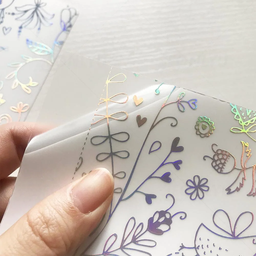 VORMIR 50pcs Transparent Laser Phone Back Skin Sticker Rear Micas Print Decorative Film DIY For Screen Protector Cutting Machine