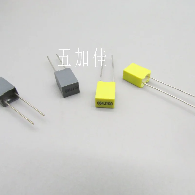 10-100pcs positive capacitor 684J100 100V680NF 100v0.68uf film capacitor with a pin distance of 5mm