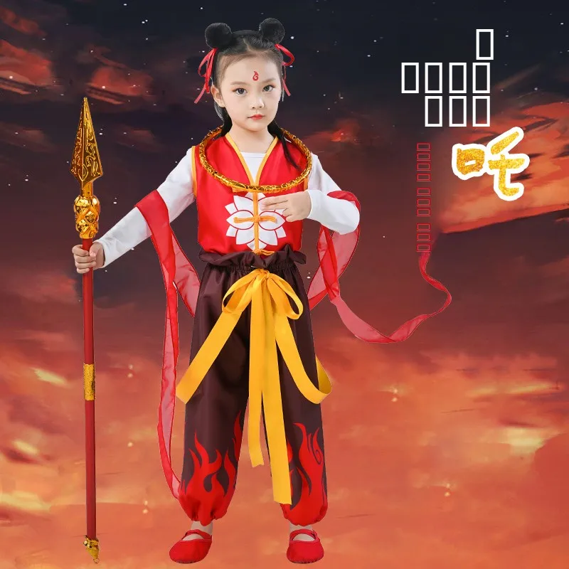 أزياء الأطفال العروض أنيمي ملابس الهالوين صبي فتاة ستة واحدة يوم الأطفال آو بينغ الجنية T الكرتون تأثيري