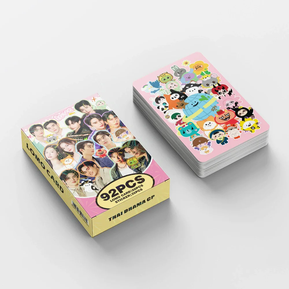 92 قطعة/المجموعة GMMTV سلسلة ليزر لومو بطاقة OffGun EarthMix JoongDunk HD Photocard مع ملصقات المشجعين هدية