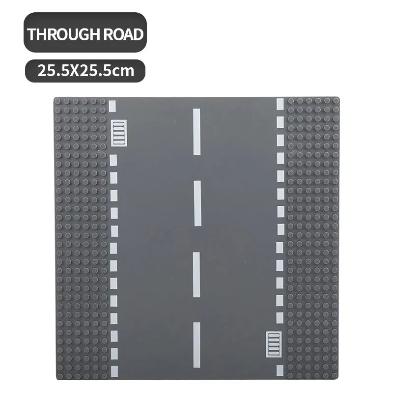 32X32 Klassieke Road Bouwsteen Bodemplaat Stad Uitzicht Verkeer Road Figuren Bouw Speelgoed Bakstenen 32 Dots Plastic Grondplaten