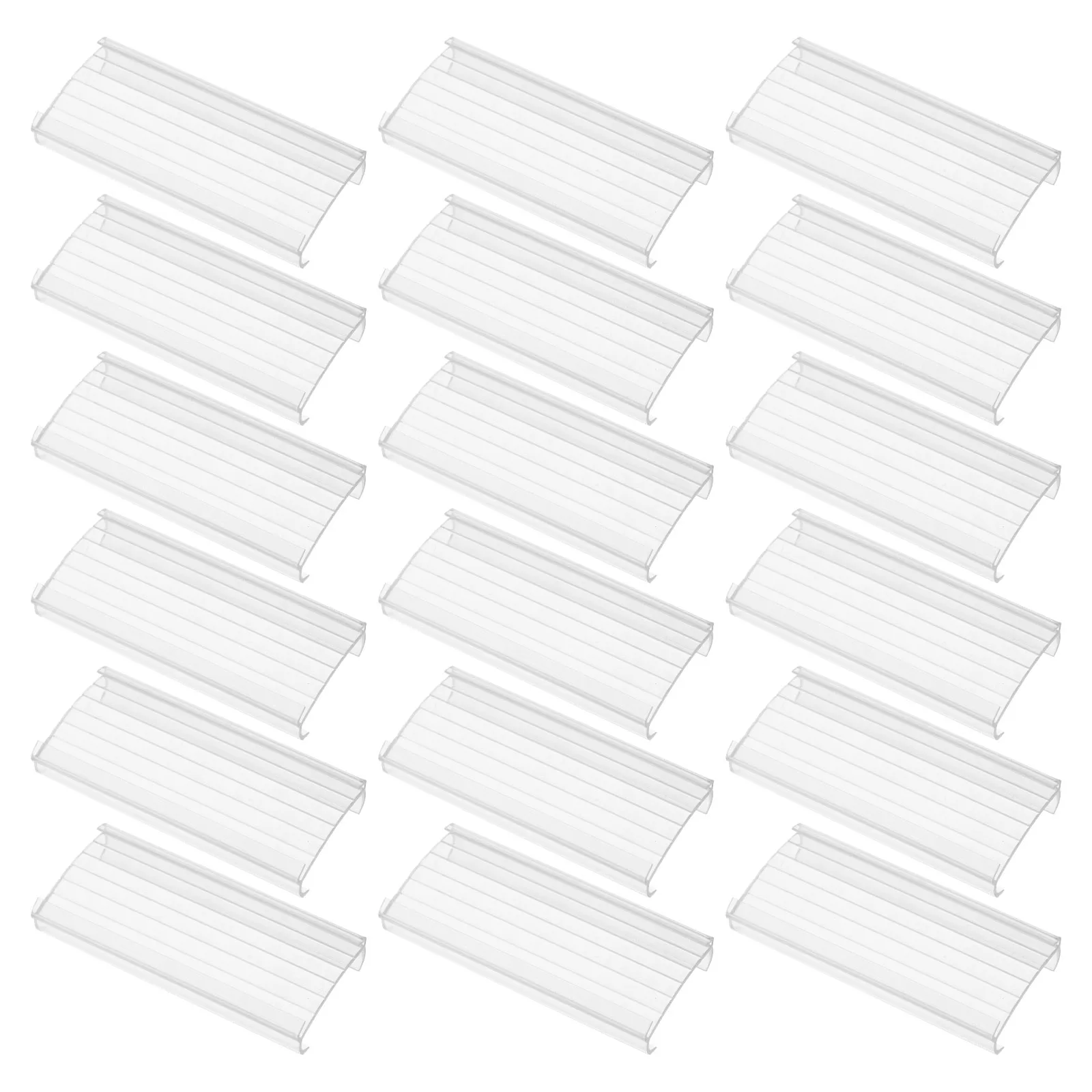 

20 Pcs Price Tag Holders 75mm 30 32mm Clip Transparent PVC Sheets Shelf Labels Supermarket Signs Merchandise Displays Folder