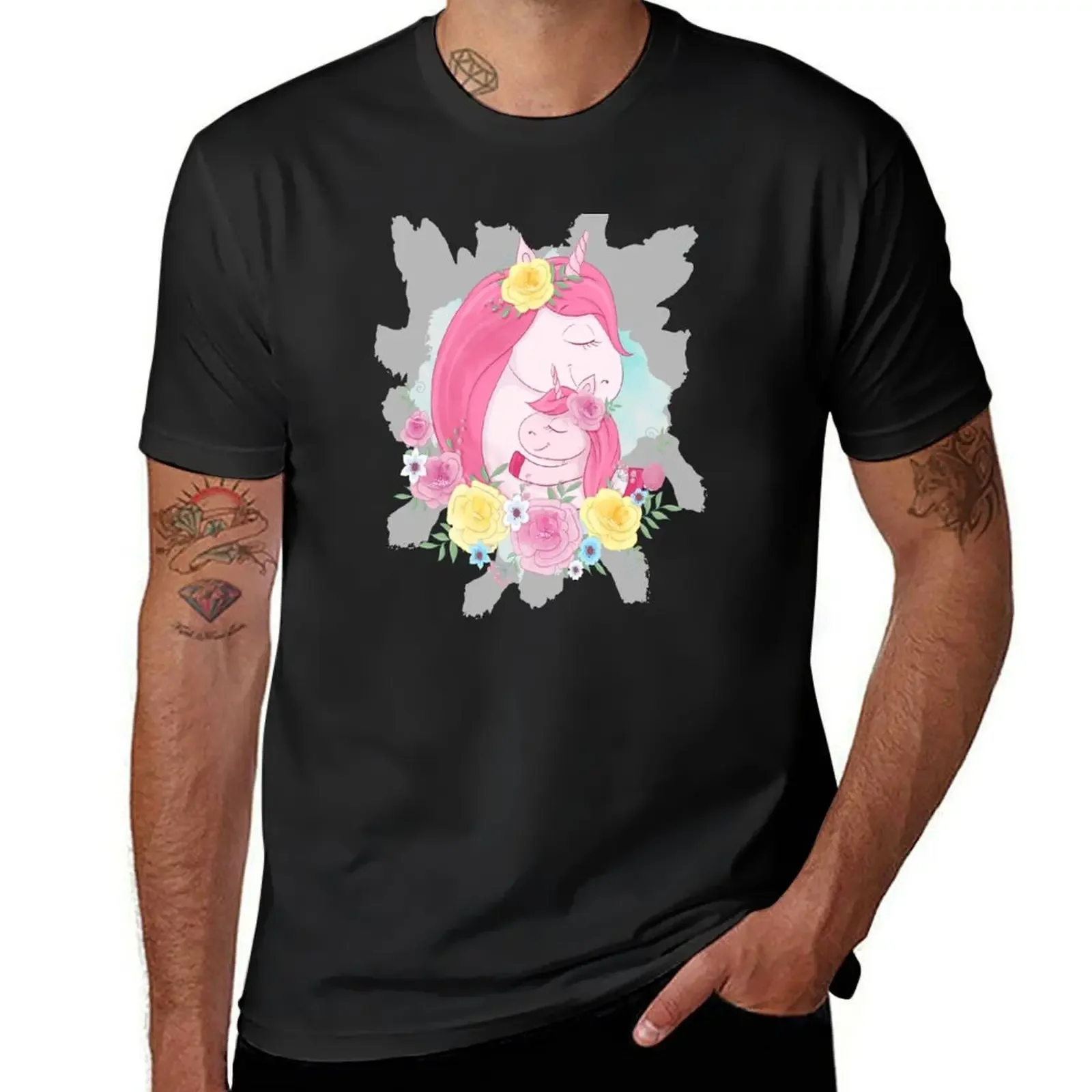 Funny Mom unicorn and daughter: A cute fantasy shirt. T-Shirt Blouse summer shirt mens vintage t shirts