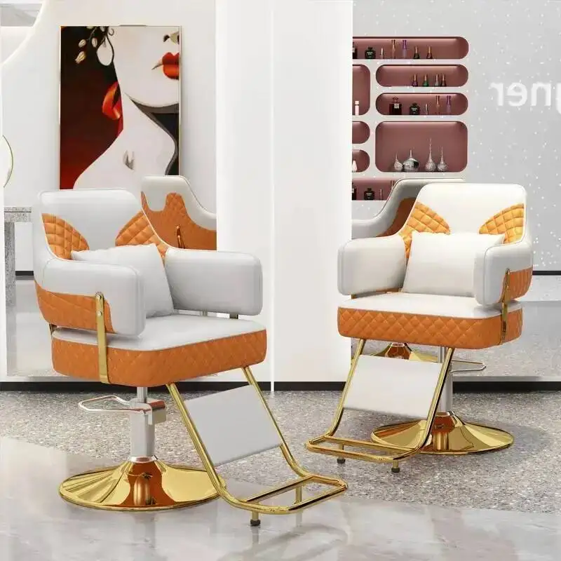 Modern Luxury Barber Chairs Professional Design Beauty Exquisite Salon Chairs Simple Trendy Bancos Con Ruedas Salon Furniture