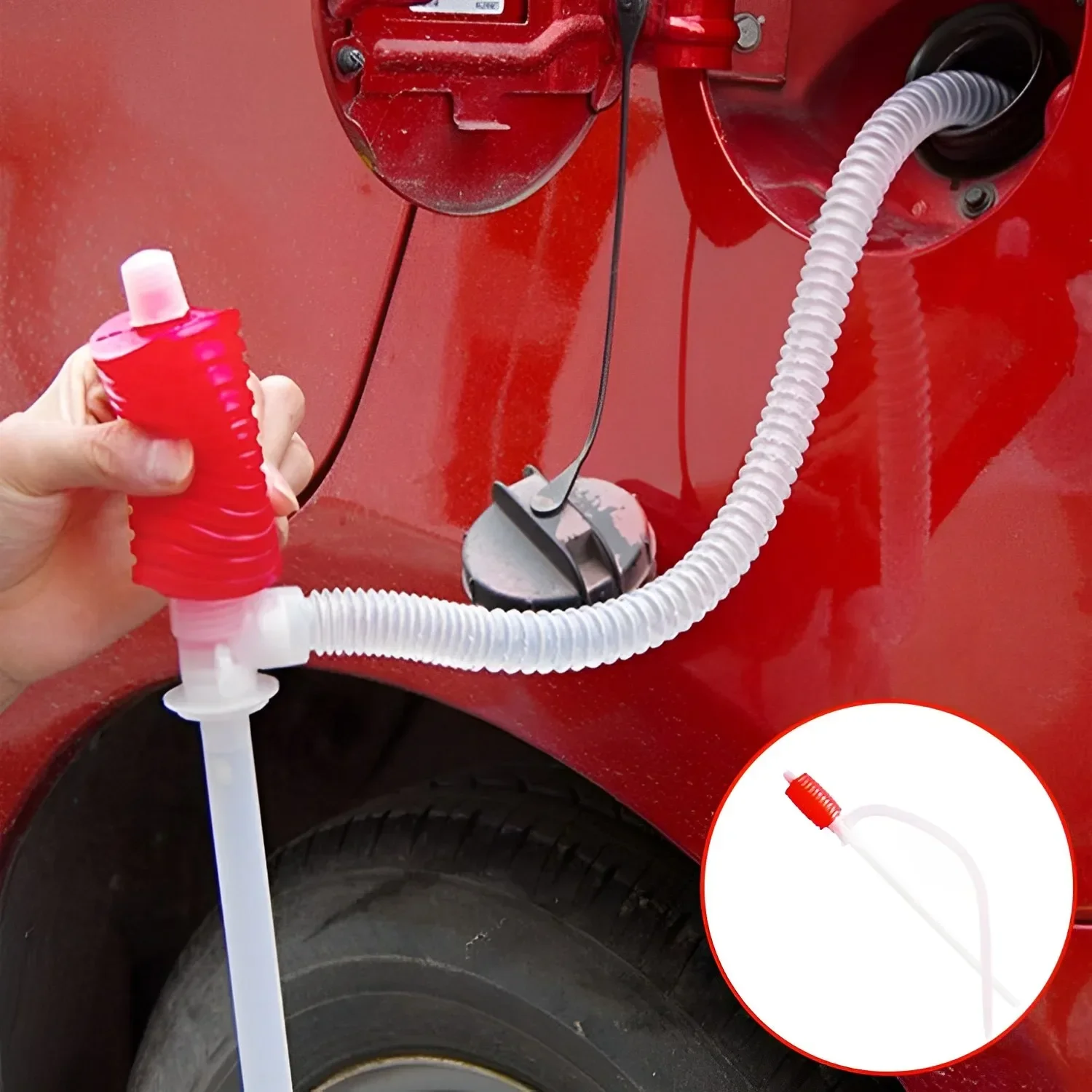 1PC Car Manual Siphon Pump Hose High Quality Universal Portable Gasoline Diesel Transfer Fuel Sucker Pumps Auto Accessories