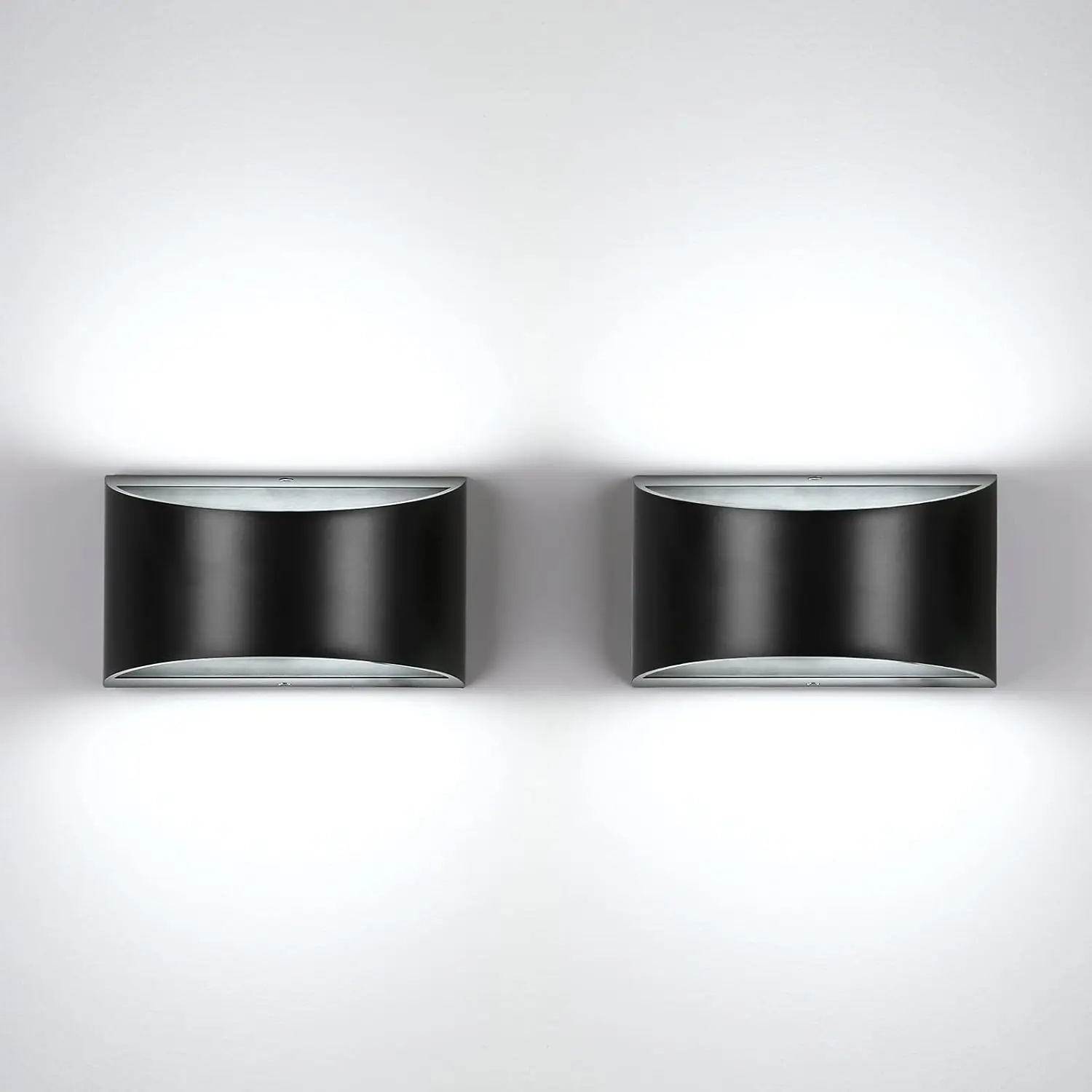 

Lightess Dimmable Indoor Wall Sconce Interior Wall Lights Set of 2 Aluminum LED Light Black Modern LED Wall Sconces