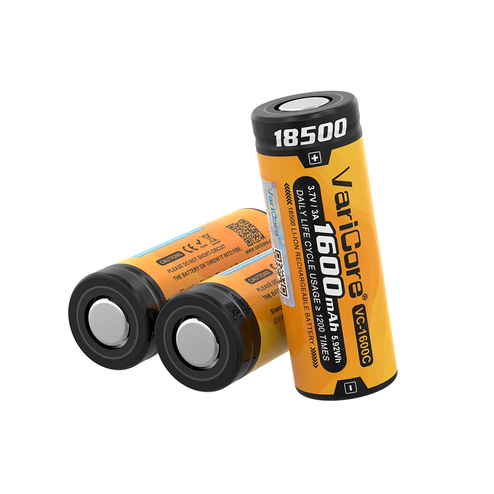 VariCore VC-1600C 18500 1600 мАч 3,7 В литий-ионная аккумуляторная батарея перезаряжаемый светодиодный фонарик электрическое устройство