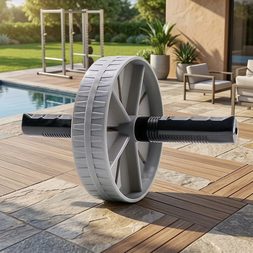 Ab Wheel Roller Core Abdominal Muscle Trainer Exercise Equipment for Home Gym Fitness Workout for Men Portable Durable Non-Slip.