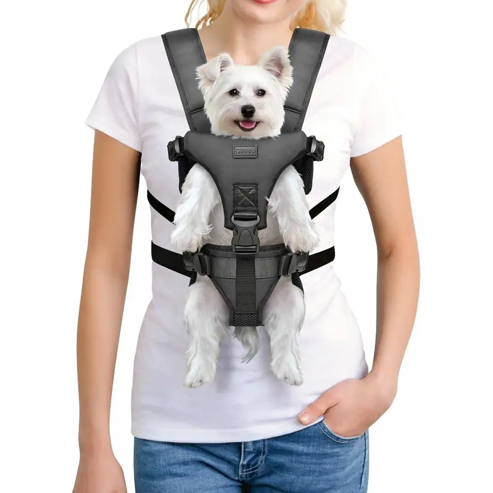 

Дышащая сетчатая переноска для собак и кошек, регулируемая для питомцев весом 6-11 фунтов, безопасная и удобная для прогулок и походов.