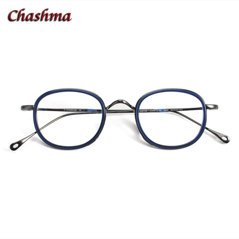 

Chashma Prescription Glasses Round Gafas Men Eyeglasses Frames Top Quality Acetate Pure Titanium Women Fashion Optical Eyewear