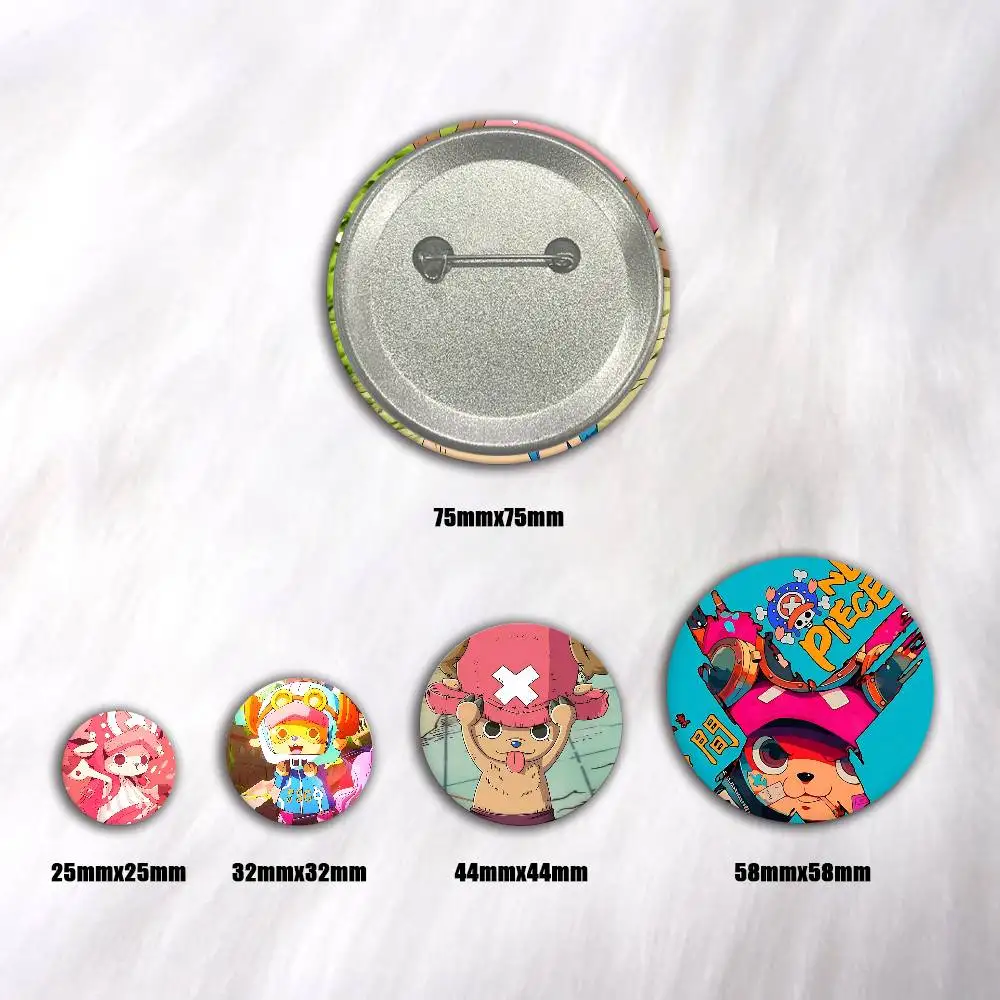 Anime Character Cute Chopper One P-Piece Badge Tinplate DIY Backpack Clothing Accessories Jewelry Pins