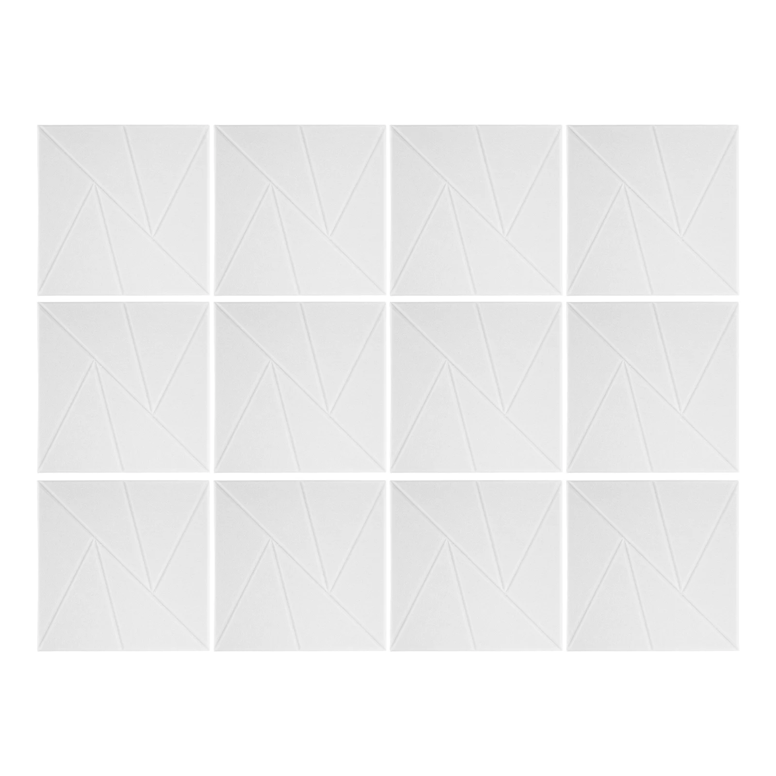 

12pcs Soundproof Wall Self Adhesive White Acoustic For Office Bedroom Noise Reducer Sound Insulation Boards Pvc Wall