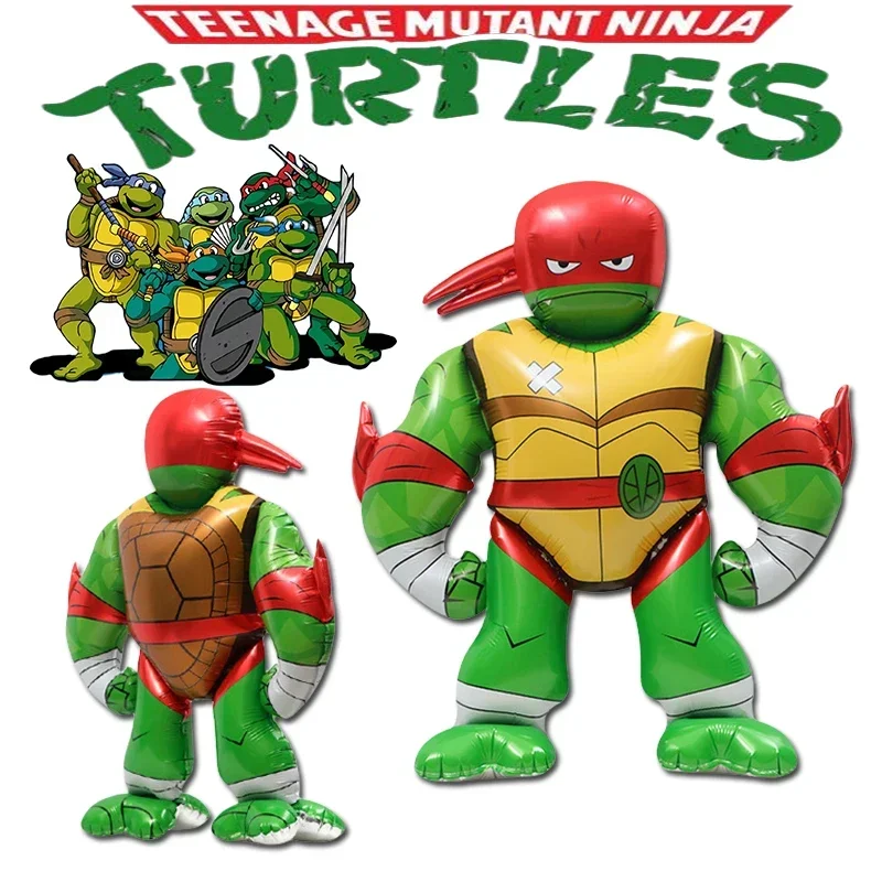 New Teenage Mutant Ninja Turtles Giant Foil Balloon TMNT 4D Balloon Birthday Party Decoration Props Children Cartoon Toys Gifts