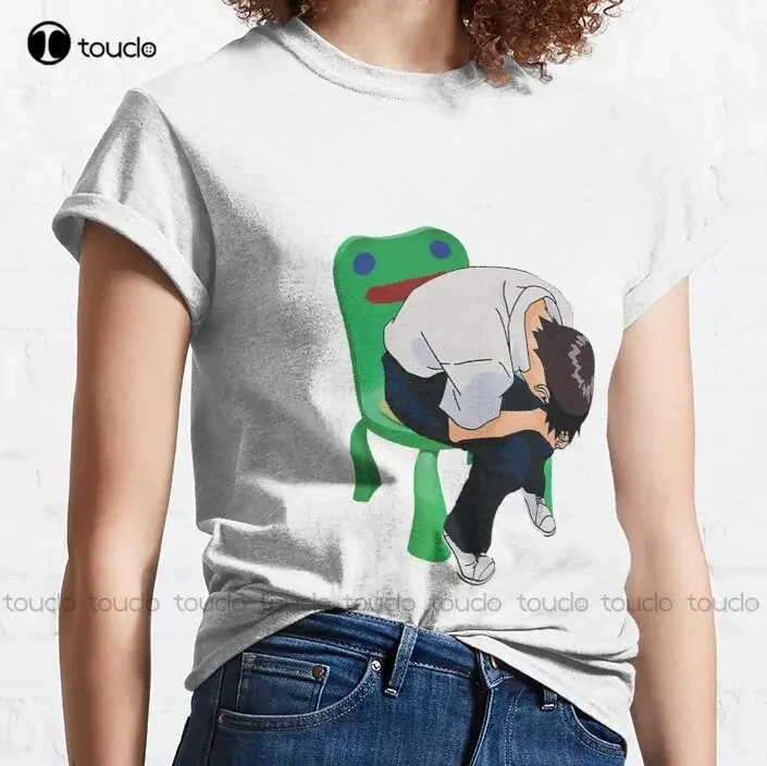 Shinji Ikari In The Froggy Chair Classic T-Shirt Oversized Shirts For Women Cotton Outdoor Simple Vintag Casual Tee Shirts New