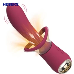 HESEKS Sucking Vibrator with Vacuum Suck Pump Clit Sucker Clitoral Nipple Stimulator Massager Realistic Dildo Sex Toy for Women