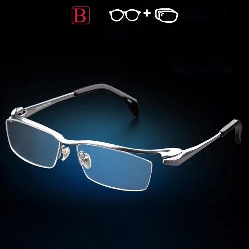 

Ollymurs Men's High-End Prescription Glasses Customizable Myopia & Hyperopia Pure Titanium Optical Frame with Prescription Lens