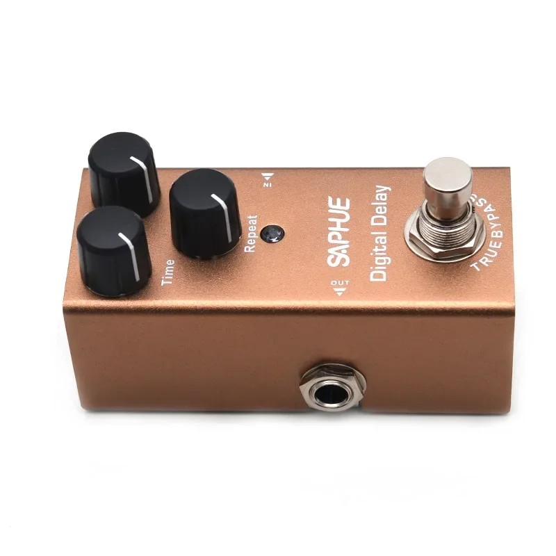 SAPHUE Electric Guitar Digital Delay Pedal Time/Level/Repeat Knob Effect Pedal Mini Single Type DC 9V True Bypass