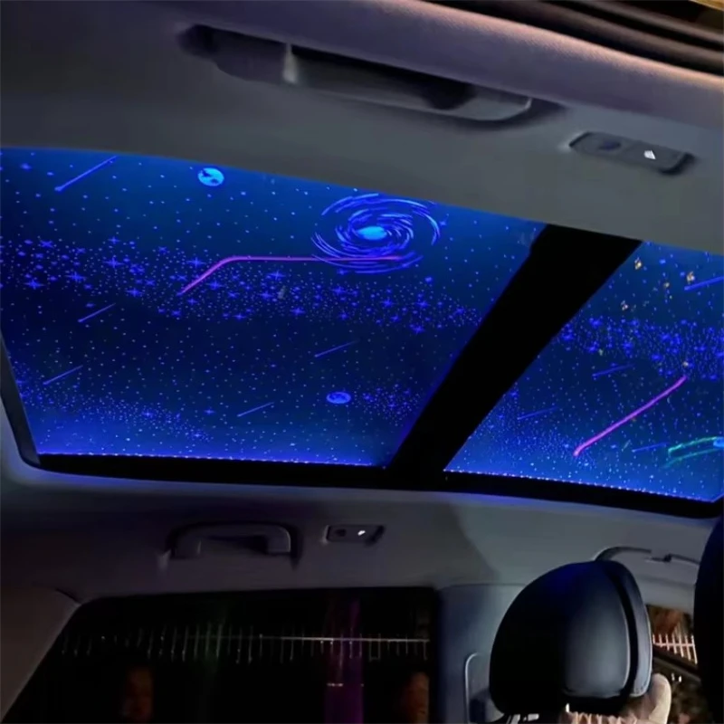 Starry Sky Lamp Car Atmosphere Light Decoration Star Ceiling Projection Lamp Car Ambient Light Blue Protection Film