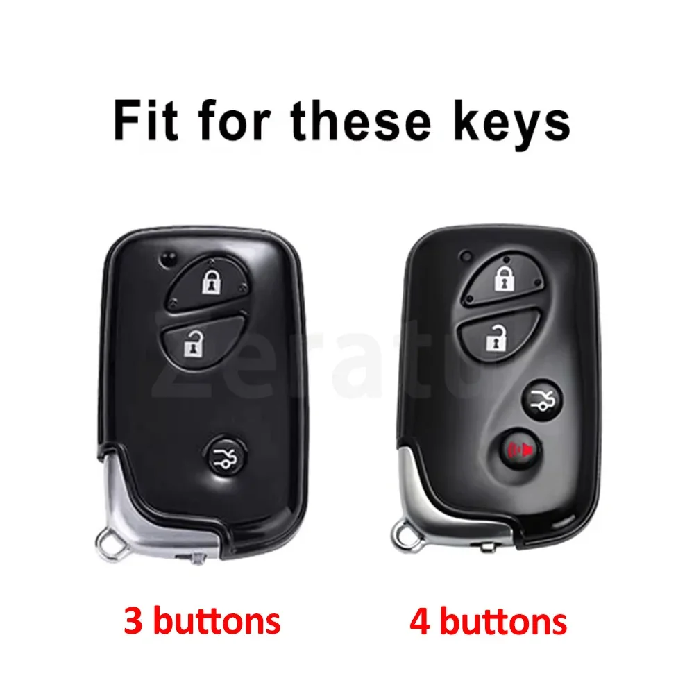 3 4 Buttons Titanium Grey Tpu Shell for Lexus GX460 GX CT200h ES 300h IS250 GX400 RX270 RX450h Remote Car Key Cover Case Protect