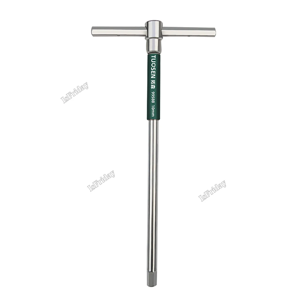 2.5/3/4/5/6/8/10mm Torx Screwdriver T Type Allen Hex Wrench Chrome Spanner T-shaped Hand Tool Extended T-Socket Wrench