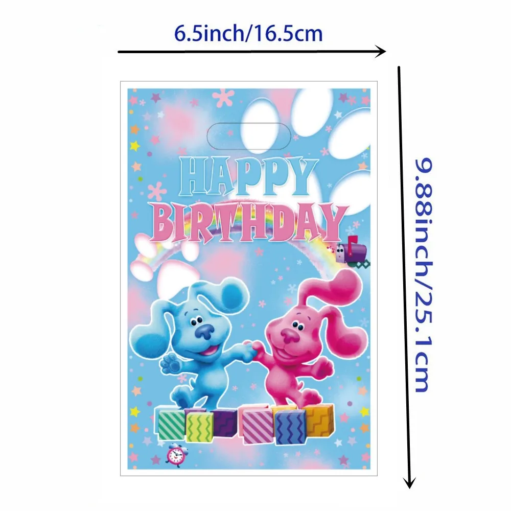 Blues Clues Party Gift Bags Candy Cookie Packing Bags Cartoon Blue Dog Treat Favor Snack Bag Kids Baby Shower Birthday Supplies