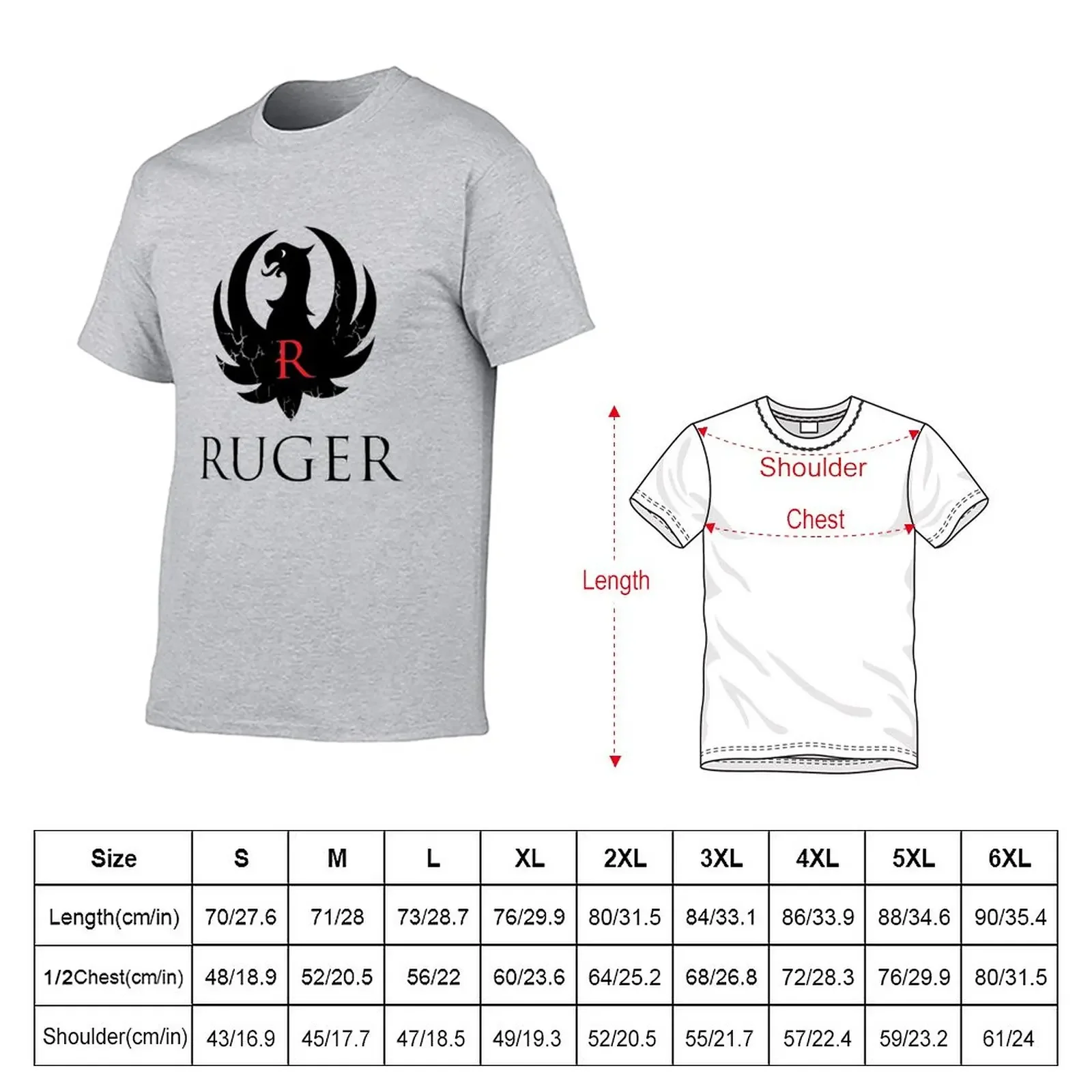 unique ruger Logo T-Shirt anime heavyweights fruit of the loom mens t shirts