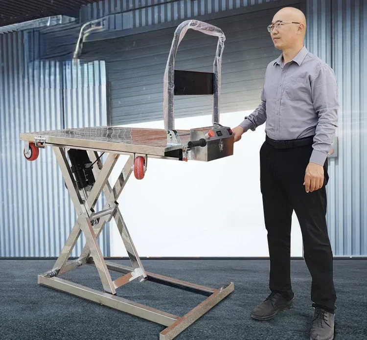 Electric Hydraulic Lifting Flat Truck, Construction Site Electric Pallet Truck, Warehouse Loading And Unloading Artifac