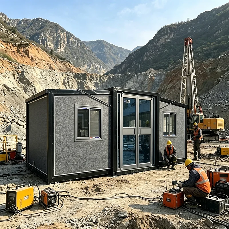 Customizable Prefabricated Folding Container House  Expandable Home Waterproof Insulated Mobile House for Office Villa Site Use