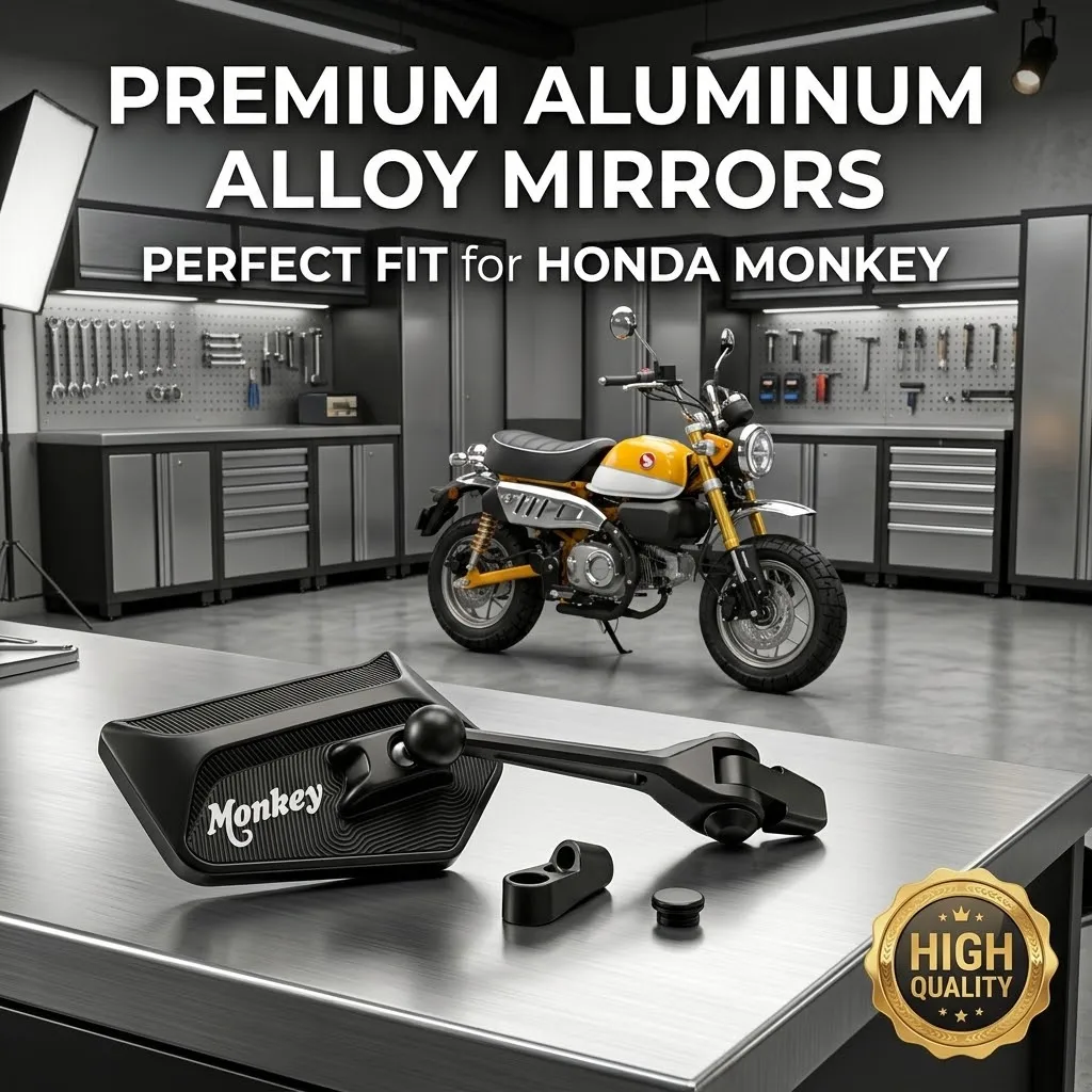8/10mm Universal Motorcycle Rear View Mirrors Motorbike Enduro Sport For Honda Monkey Z125 Z120 Monkey125 Z 120 125 DAX125