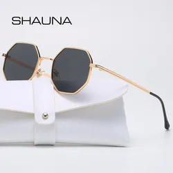 SHAUNA Retro Metal Frame Hexagon Sunglasses UV400