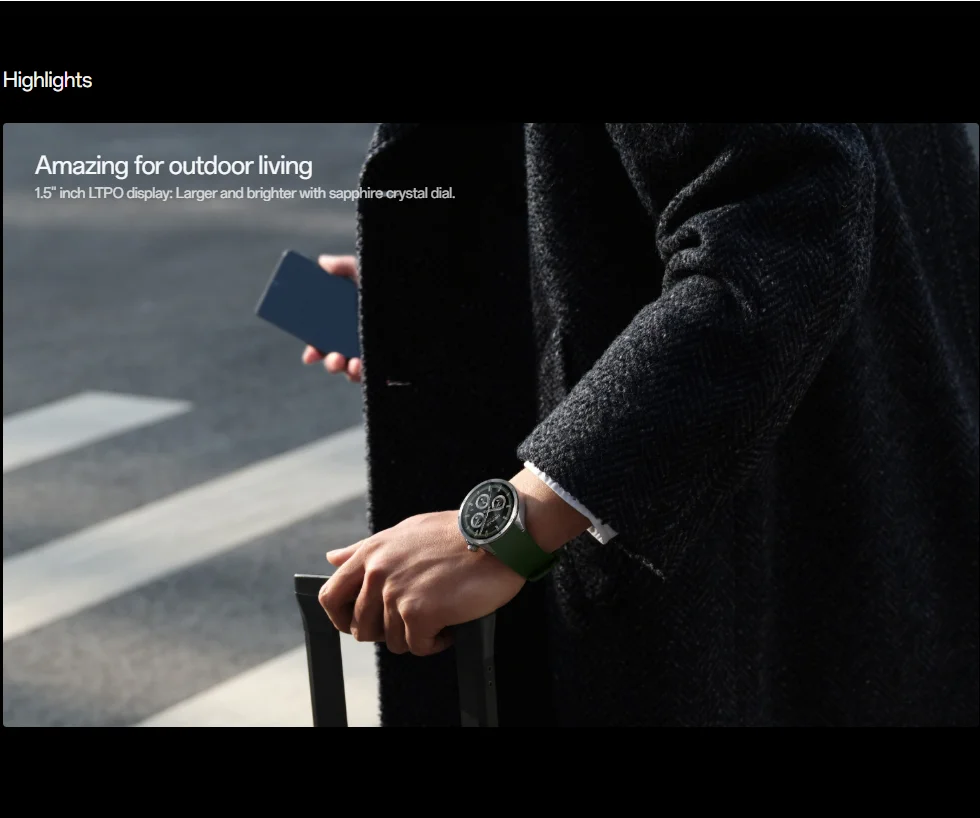 Image 7: Version Globale OnePlus Watch 3 46mm Montre Connectée Écran AMOLED LTPO 1,50 pouces Processeur Snapdragon W5 GPS Double Bande Wear OS
