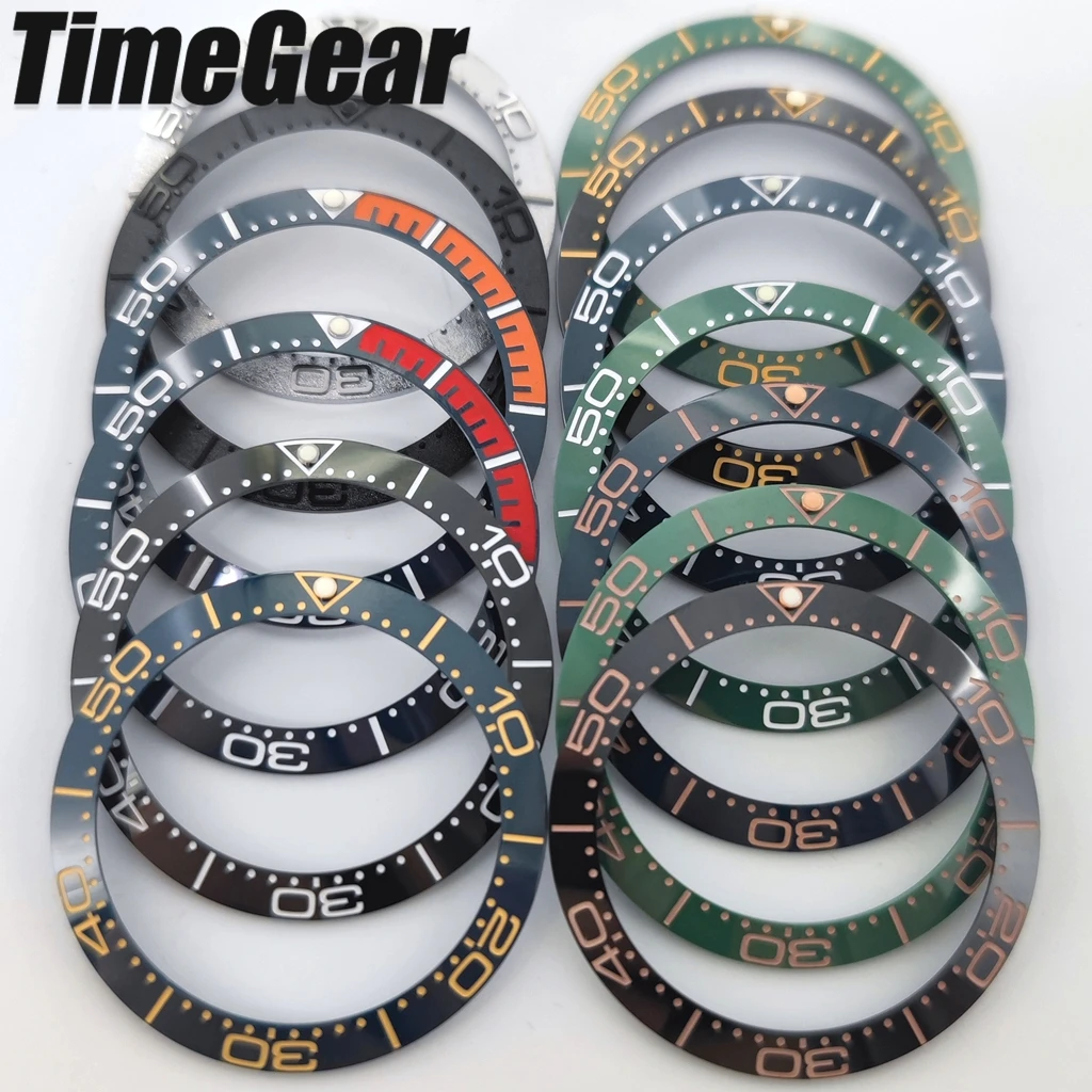 Hochwertiger 38 mm * 30,6 mm Keramiklegierungs-Uhrenlünetten-Einsatzring mit Schräge, passend für 40 mm Uhrengehäuse für Seamaster 300 Ringzubehör